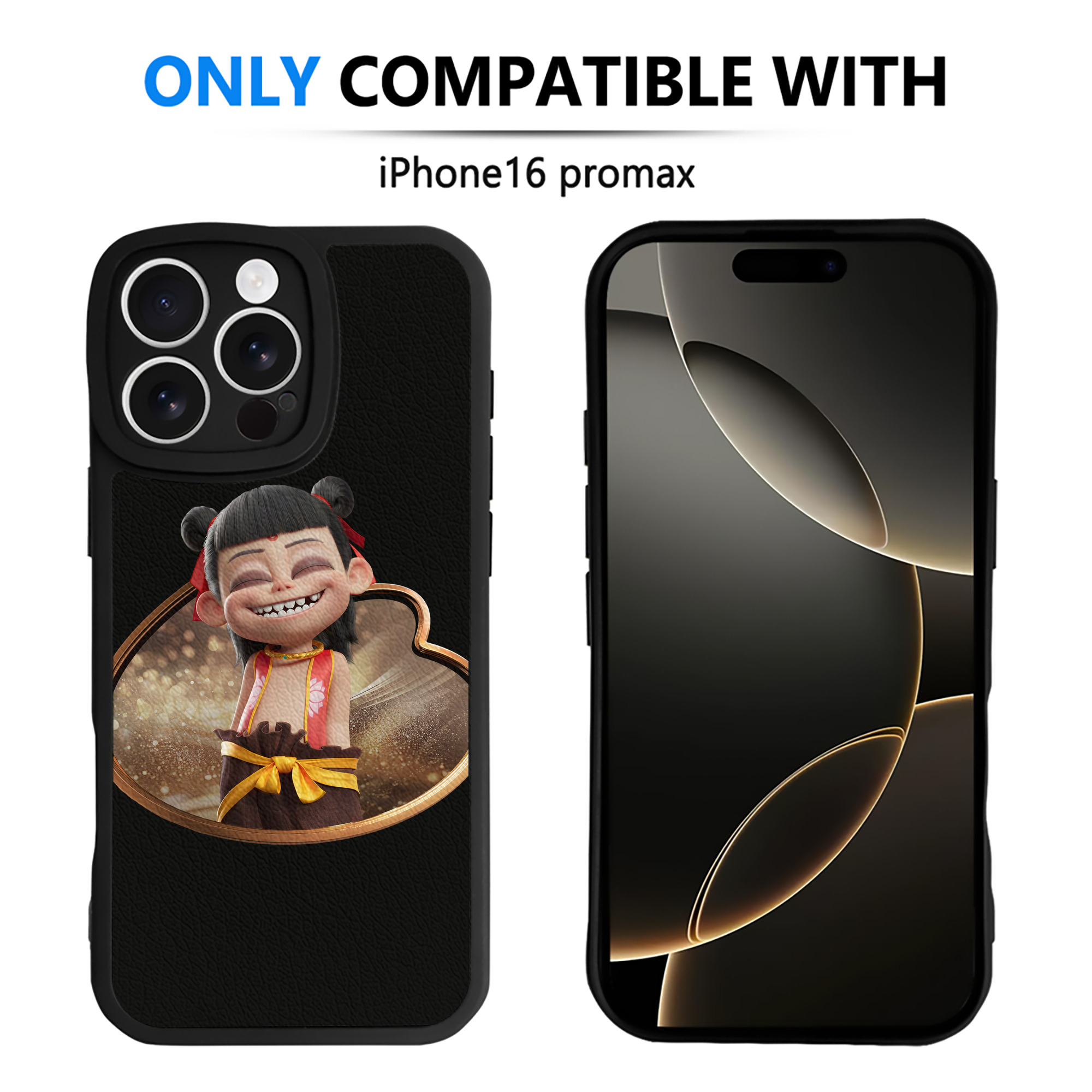 （画像用） Ne Zha 2 ナタ 魔童の大暴れ 【iPhone 16シリーズ対応】シリコンスマホケース（レザー調） 材質：シリコン